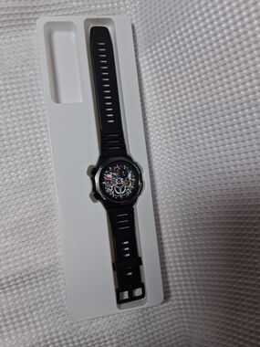 Black Smartwatch with Skeleton Dial - Unbranded